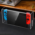 035 لغطاء قاعدة عرض مضيئة مقاوم للغبار لجهاز Nintendo Switch/OLED، المواصفات: قاعدة إضاءة، شفاف، ملصق أبيض، ملصق أسود، مقبض، Jet Warrior، Noble، Gengar