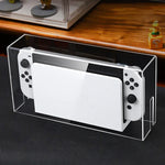 035 لغطاء قاعدة عرض مضيئة مقاوم للغبار لجهاز Nintendo Switch/OLED، المواصفات: قاعدة إضاءة، شفاف، ملصق أبيض، ملصق أسود، مقبض، Jet Warrior، Noble، Gengar