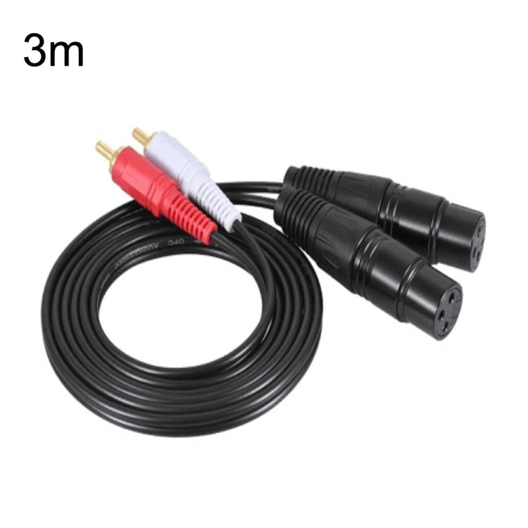 كابل صوت توازن 2RCA إلى 2XLR سماعة كانون، 0.5 متر، 1 متر، 1.5 متر، 3 أمتار