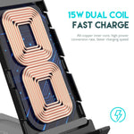 قاعدة شحن لاسلكي 6 في 1 Z252 مع منفذ USB-C / Type-C وكابل شحن 8 سنون