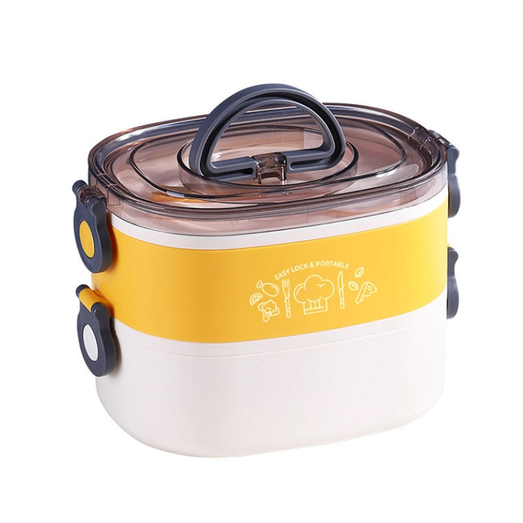 Large Capacity Oval Divided Portable Office Insulation Lunch Box, 600ml (Stainless Yellow), 600ml (Stainless Purple), 1.2L (Stainless Yellow), 1.2L (Stainless Purple), 600ml (Plastic Blue), 600ml (Plastic Yellow), 600ml (Plastic Purple)                ...