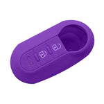 For Fiat 500 2pcs Folding 3 Button Remote Control Silicone Case