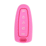 For Ford Edge/Explorer 2pcs 5-Button Key Silicone Case, Black, Red, Pink, Sea Blue