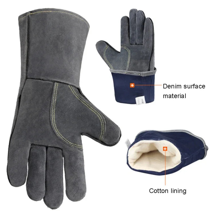 Outdoor Camp BBQ Gloves High Temperature Resistant Insulation Gloves, 2417