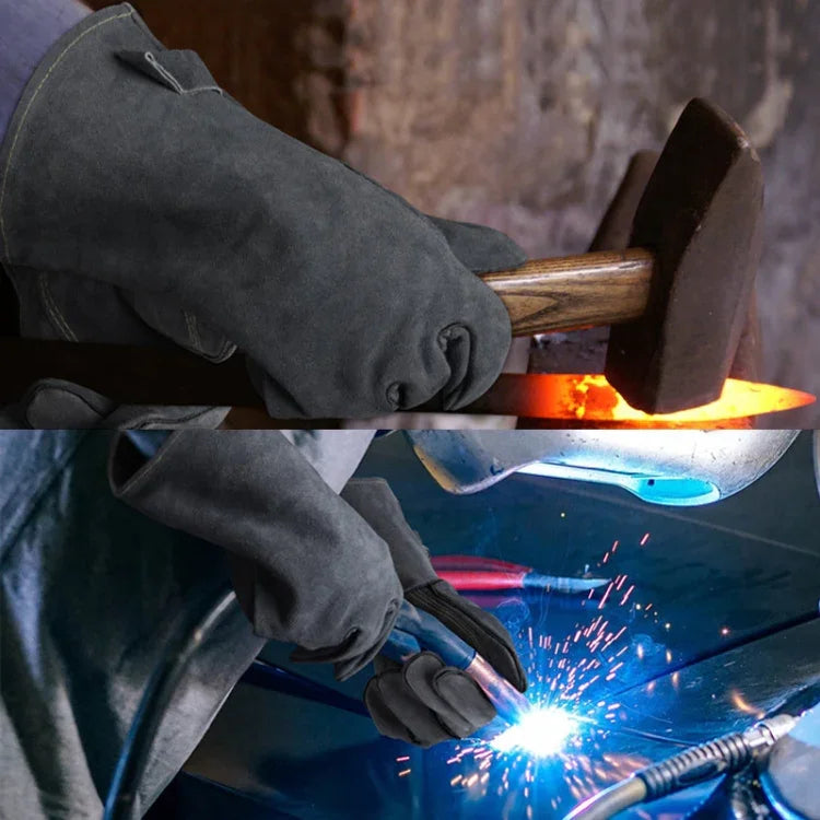 Outdoor Camp BBQ Gloves High Temperature Resistant Insulation Gloves, 2417