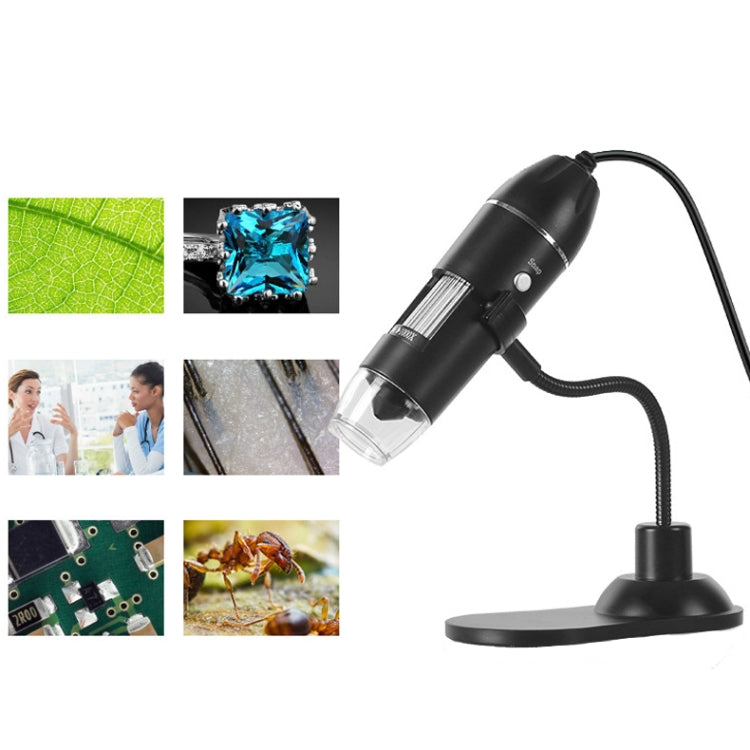 ميكروسكوب رقمي محمول يدوي LED مع حامل خرطوم USB A8 50X-1000X، A8 50X-1000X