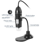 ميكروسكوب رقمي محمول يدوي LED مع حامل خرطوم USB A8 50X-1000X، A8 50X-1000X