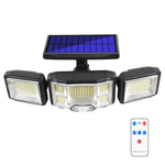 ضوء حائط شمسي LED مع جهاز تحكم عن بعد، كشاف مستشعر ثلاثي الدوران، 192 LED مدمج، 192 COB مدمج، 192 LED منفصل، 192 COB منفصل