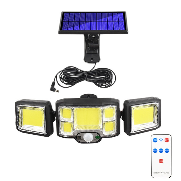 ضوء حائط شمسي LED مع جهاز تحكم عن بعد، كشاف مستشعر ثلاثي الدوران، 192 LED مدمج، 192 COB مدمج، 192 LED منفصل، 192 COB منفصل