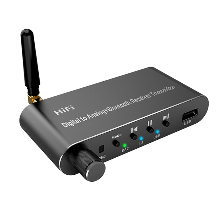 مستقبل ومرسل بلوتوث 5.1 ألياف بصرية محوري USB مع جهاز تحكم عن بعد، A05