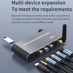 مستقبل ومرسل بلوتوث 5.1 ألياف بصرية محوري USB مع جهاز تحكم عن بعد، A05