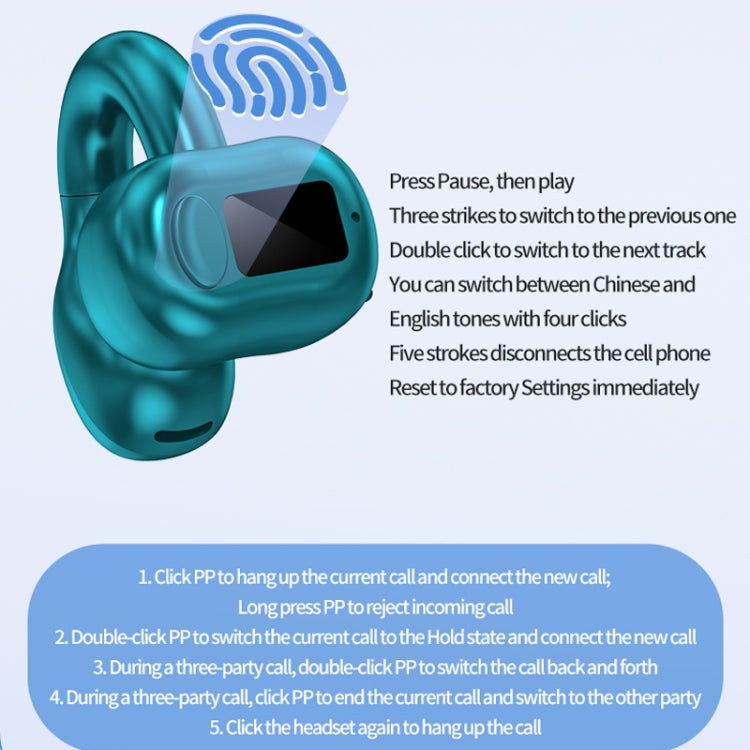 M10 IPX5 Waterproof Ear Clip Bluetooth Earphones, Style:, M10 Single Black, M10 Single White, M10 Single Pink, M10 Single Skin Color, M10 Single Green, M10 Doble Pink, M10 Doble Green, M10 Doble Skin Color, M10 Doble Black, M10 Doble White