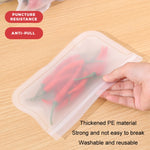 10pcs EVA Refrigerator Reusable Food Airtight Peservation Bag, Size:, Small, Medium, Large, Extra Large