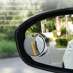 1pair Reversing Mirror Small Round Mirror HD Large View Suction Cup Blind Spot Mirror, Size: 5.5x1.7cm(Black), Size: 5.5x1.7cm(White), Size: 5.5x1.7cm(Silver)