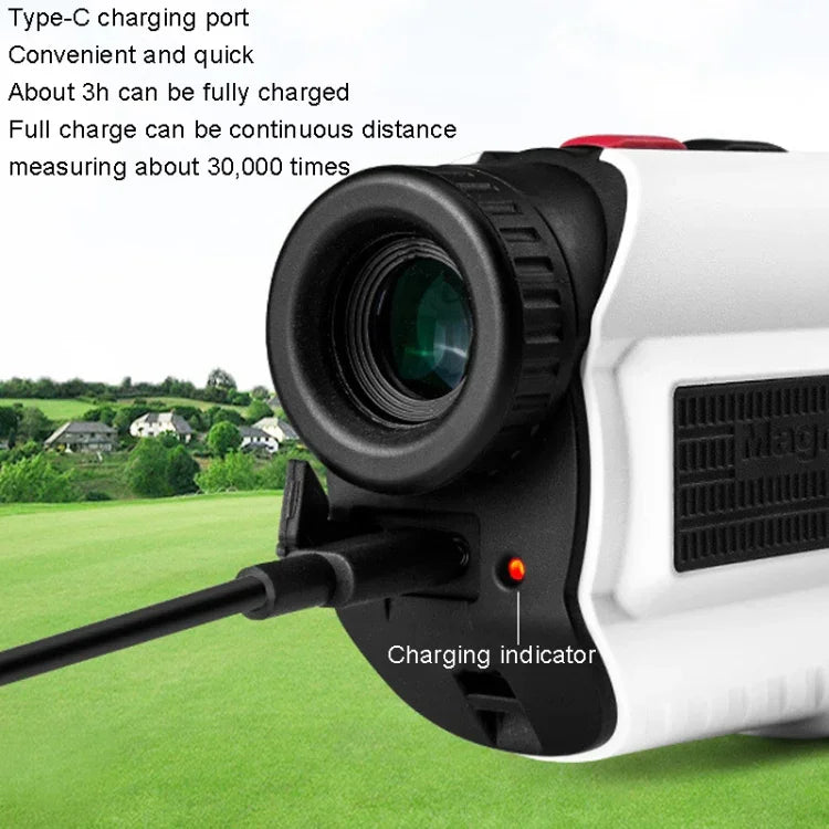 مقياس مسافة ليزر جولف مقاوم للماء IP54 من PGM JQ015، قياس المسافة: 400م، قياس المسافة: 600م (أبيض)