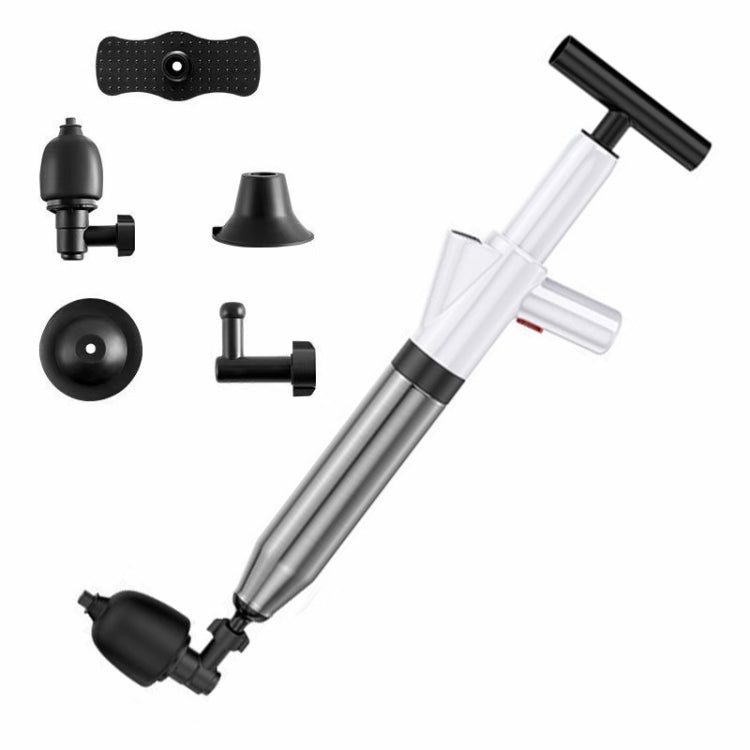 Toilet Pipe Dredger Toilet Sewer Floor Drain Clogged Household High Pressure Pneumatic Tool, HX28 (Green), HX28 (White), HX28 (Gray), HX28 (Black)