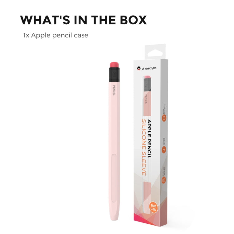 غطاء حماية سيليكون مقاوم للانزلاق والسقوط لحافظة قلم سعوي AhaStyle PT180-2، لقلم Apple Pencil 1، لقلم Apple Pencil 2