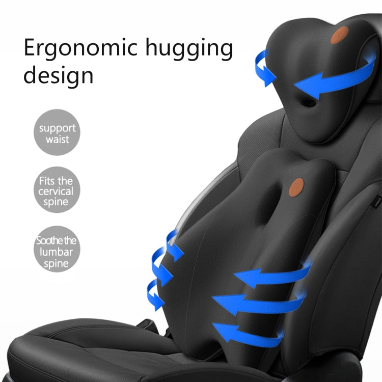 SR-21 Car Lumbar Cushion Headrest Seat Memory Foam Accessories, Style:, Ordinary Headrest (Black), Ordinary Headrest (Gray), Ordinary Headrest (Brown), Massage Headrest (Black), Massage Headrest (Gray), Massage Headrest (Brown)                         ...
