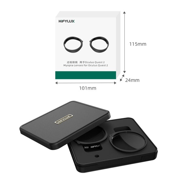 إطار عدسة قصر النظر زوج واحد لنظارات الواقع الافتراضي Oculus Quest 2 Hifylux Q2-QF11، راتنج أسبيريكي