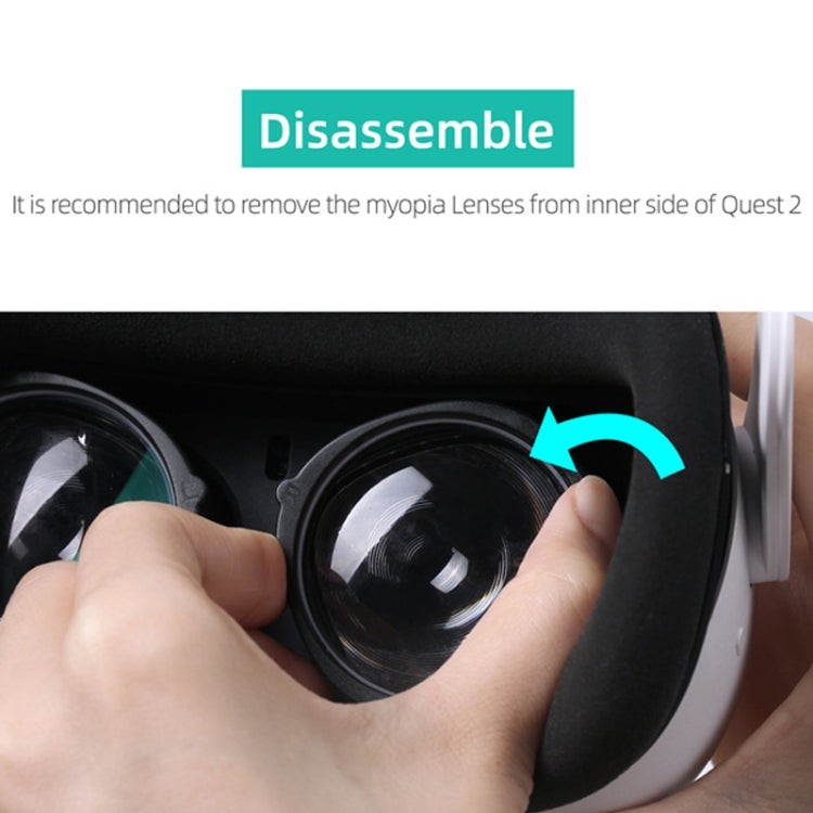 إطار عدسة قصر النظر زوج واحد لنظارات الواقع الافتراضي Oculus Quest 2 Hifylux Q2-QF11، راتنج أسبيريكي