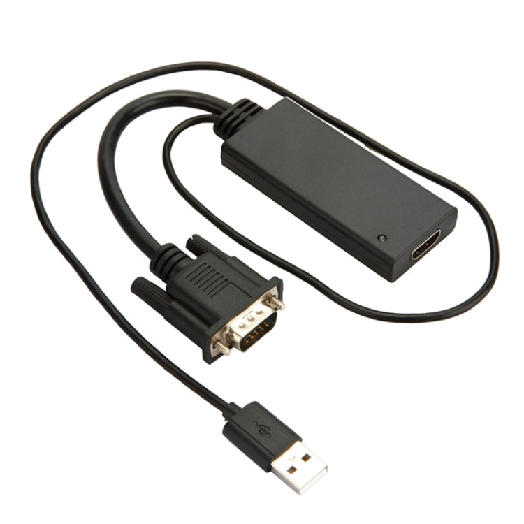 كابل محول VGA إلى HDMI HD55Y، VGA+USB إلى محول HD 1080P مع مزود طاقة، VGA+USB إلى HDMI