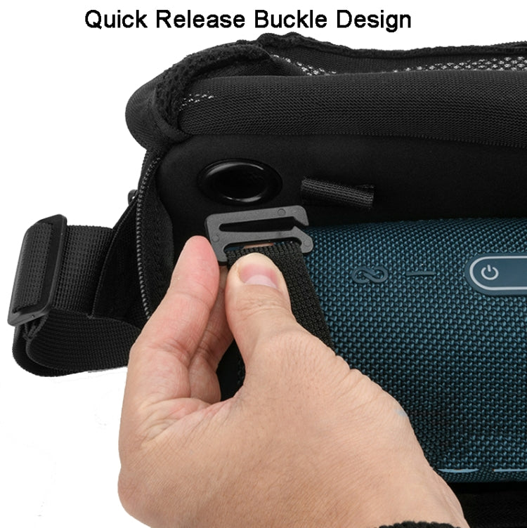 حقيبة رسول سماعة بلوتوث عالمية، حقيبة صدر، حقيبة يد لسلسلة JBL Flip / UE BOOM 3 / Beats Pill وغيرها، أزرق، أسود