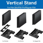 حامل مروحة تبريد عمودي لوحدة تحكم PS4 / PS4 Slim / PS4 Pro مع شاحن مزدوج لأجهزة التحكم، JL-P1908
