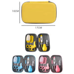 JR-6006 8 in 1 EVA Bag Baby Cleaning Care Set Baby Daily Cleaning Kit, Blue, Pink, Yellow