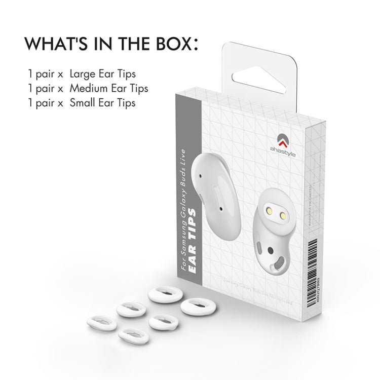 لـ Samsung Galaxy Buds Live أغطية سيليكون للأذن AhaStyle PT132 S+M+L