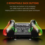وحدة تحكم لعبة سلكية بإضاءة RGB للكمبيوتر/Switch، BIGBIGWON C1 S