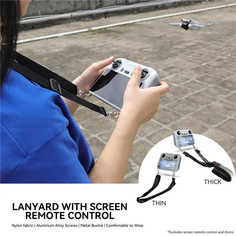 حبل معصم ملحقات طائرة بدون طيار لجهاز DJI Mini 3 Pro RC Smart Controller RCSTQ، نوع رفيع