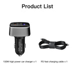 شاحن سيارة 2 في 1 بقوة 100 واط لجهاز DJI Mavic 3/Mini 2 RCSTQ، لجهاز DJI Mavic 3/Mini 2