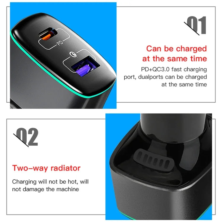 شاحن سيارة 2 في 1 بقوة 100 واط لجهاز DJI Mavic 3/Mini 2 RCSTQ، لجهاز DJI Mavic 3/Mini 2