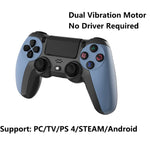 وحدة تحكم لعبة لاسلكية بلوتوث 4.0 لجهاز PS4 مع شريط إضاءة KM048، KM048 (برتقالي حيوي)، KM048 (وردي وردي)، KM048 (أصفر ليموني)، KM048 (أزرق جبلي)، KM048 (رمادي قتالي)، KM048 (فضي أنيق)، KM048 (أبيض أنيق)، KM048 (أخضر نعناعي)