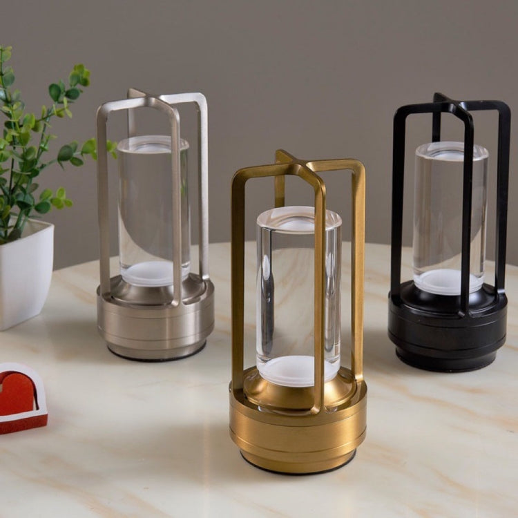 Vintage All Aluminum Cross Table Lamp Hotel Portable Outdoor Camping Touch Night Light, 2000mAh (Bronze), 2600mAh (Bronze), 2000mAh (Silver), 2600mAh (Silver), 2000mAh (Matte Black), 2600mAh (Matte Black)