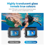 غطاء مقاوم للماء من TELESIN لحافظة كاملة لمشهد الغوص تحت الماء مضاد للضباب لكاميرات GoPro Hero11 Black / HERO10 Black / HERO9 Black، لـ GoPro Hero11 Black / HERO10 Black / HERO9 Black