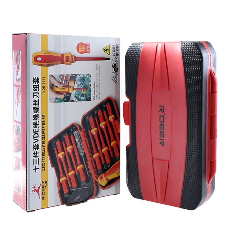 مجموعة مفكات معزولة كهربائي RDEER VDE-9913 13 في 1، VDE-9913