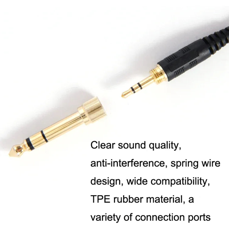 ZS0185 لكابل نابض لسماعات Sennheiser HD598 / HD558 / HD518 / HD595، طول الكابل: 1.4م-3م، ZS0185