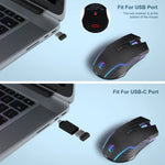 ماوس لاسلكي محمول E50 2.4G مع 7 أزرار