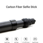 عصا سيلفي أحادية القطب من ألياف الكربون قابلة للتمديد وغير مرئية لكاميرات Insta360 / DJI Action / GoPro / Xiao Yi الرياضية، 1.5 متر، 3 متر، 5 متر