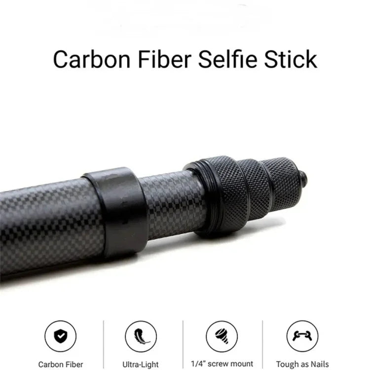 عصا سيلفي أحادية القطب من ألياف الكربون قابلة للتمديد وغير مرئية لكاميرات Insta360 / DJI Action / GoPro / Xiao Yi الرياضية، 1.5 متر، 3 متر، 5 متر