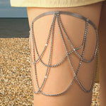 سلسلة فخذ نسائية متعددة الطبقات، SKU6472 ذهب، SKU6473 فضة، SKU6263، SKU2556 ذهب، SKU2555 أبيض