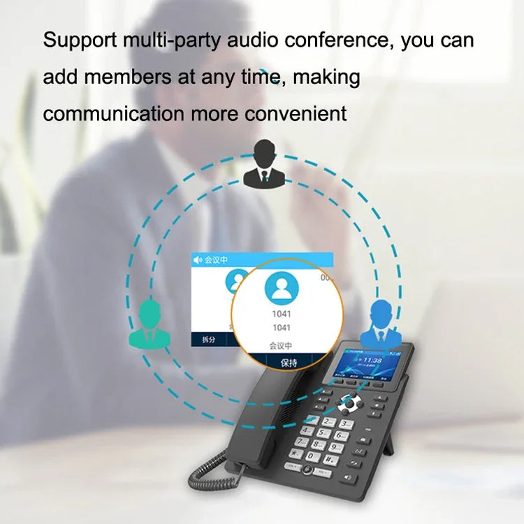 هاتف ذكي بتسجيل وضع مزدوج PSTN+SIP S135، هاتف شبكة VOIP بست طرق، هاتف IP، S135