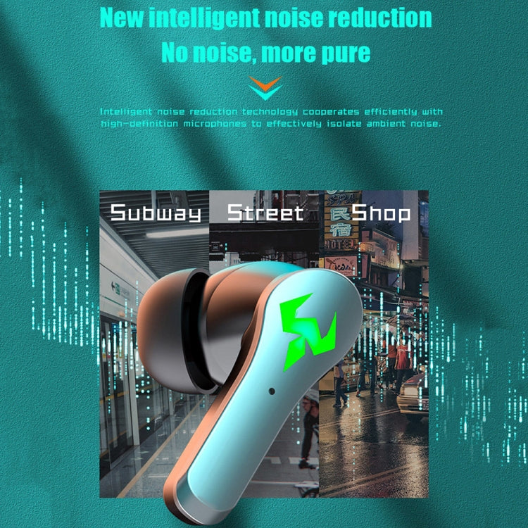 سماعات أذن ألعاب بلوتوث لاسلكية منخفضة الكمون N35 TWS مع إضاءة ملونة، شاشة رقمية، شاشة غير رقمية