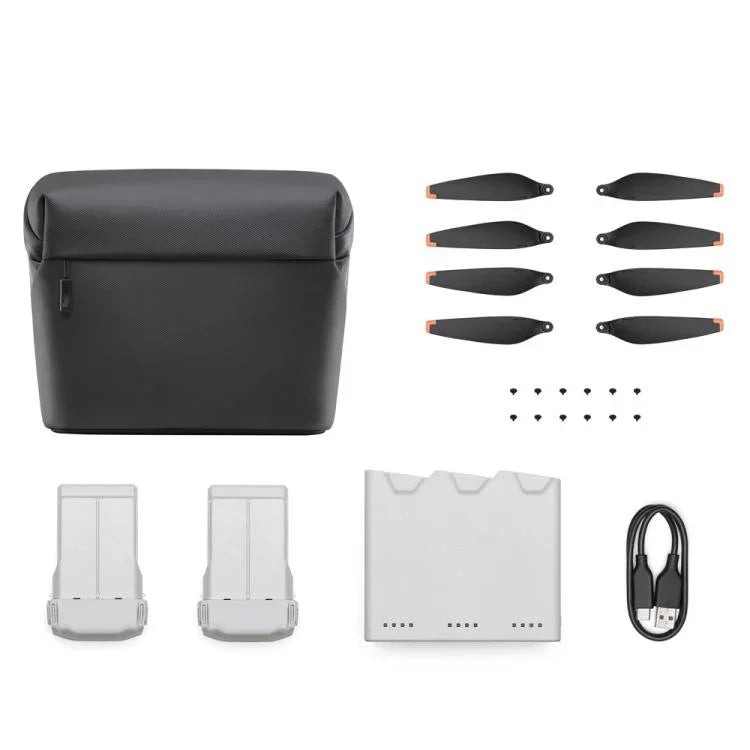 مجموعة Fly More Kit Plus الأصلية لـ DJI Mini 3 Pro تحتوي على بطاريات 3850 مللي أمبير/مروحة/محور شحن، Fly More Kit Plus