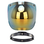 Motorcycle Helmet Three-Button Windproof Lens With Bracket