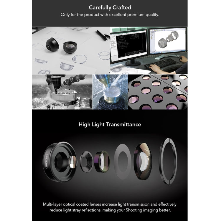 عدسة APEXEL APL-HB100MM عالية الدقة للحشرات والمجوهرات 100 ميكرون للهاتف المحمول، APL-HB100MM