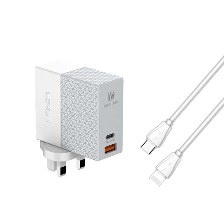 شاحن LDNIO A2620C 65 واط عالمي للهواتف والأجهزة اللوحية بمنفذ Type-C/USB-C، شاحن سريع، قابس الاتحاد الأوروبي 65 واط، قابس المملكة المتحدة 65 واط، قابس الولايات المتحدة 65 واط