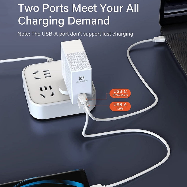 شاحن LDNIO A2620C 65 واط عالمي للهواتف والأجهزة اللوحية بمنفذ Type-C/USB-C، شاحن سريع، قابس الاتحاد الأوروبي 65 واط، قابس المملكة المتحدة 65 واط، قابس الولايات المتحدة 65 واط