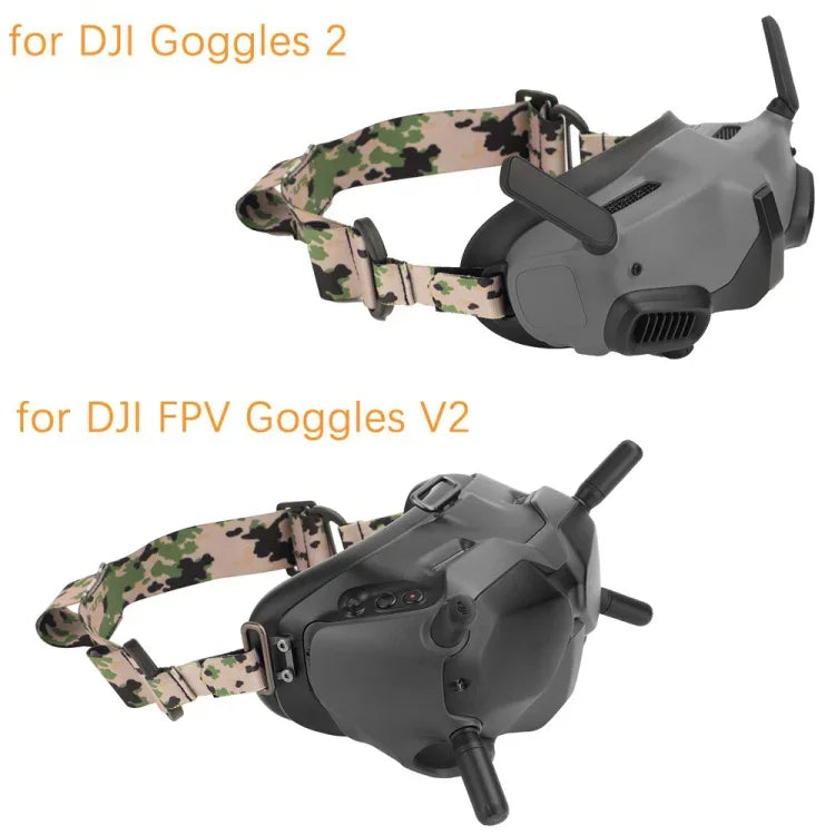 حزام رأس ملون قابل للتثبيت Sunnylife TD487 لـ DJI Avata / نظارات FPV V2، حزام مرن (أحمر)